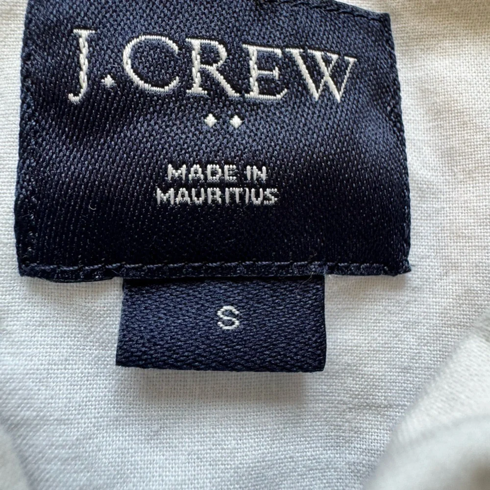 J. Crew Men's Short Sleeve Button Down White Shirt Lighthouses